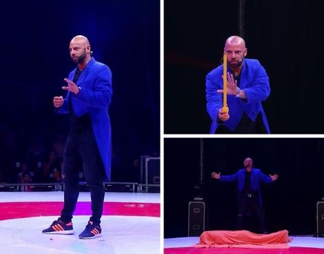 Poftiți la circ, 16 februarie 2021. Giani Kiriță l-a făcut pe Cezar Ouatu să leviteze în timpul unui spectacol la circul Bellucci