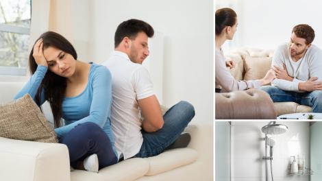 Bărbatul care refuză să doarmă cu soția lui dacă nu face duș. A ajuns să doarmă pe canapea pentru că ea refuză să facă acest lucru