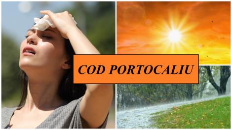 ANM, un nou mesaj de vreme severă! Cod portocaliu de caniculă și cod galben de ploi torențiale. Ce zone sunt vizate