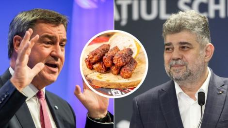 Mici congelați pentru premierul bavarez. Cum s-a prezentat delegația Guvernului la întâlnirea cu Markus Söder: „Mănânc cu plăcere”