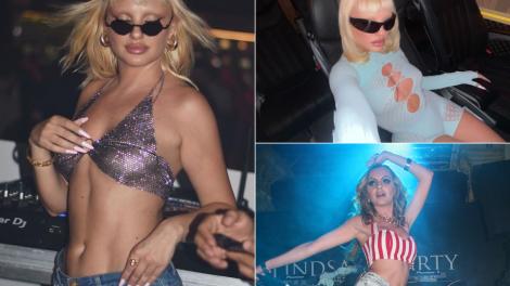 Alexandra Stan a încins iar atmosfera pe rețelele de socializare după ce  a apărut îmbrăcată doar într-o plasă neagră
