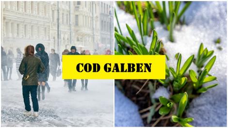 Cod galben de ninsori și viscol! În ce zone se va depune strat nou de zăpadă de 20 cm. Până când este valabilă alerta ANM