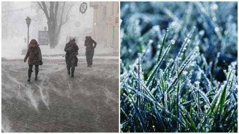 Alertă ANM! Vreme deosebit de rece, brumă, vânt și precipitații mixte. Temperaturile minime pot ajunge până la -10 grade Celsius