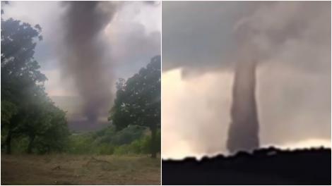 Imagini cu tornada din România. Localnicii au primit mesaje RO-Alert